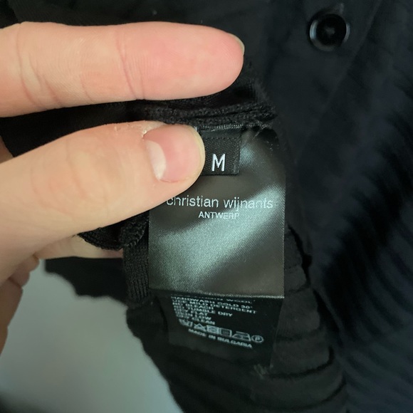 Christian Wijnants Ribbed V-Neck Virgin Wool Cardigan Size Medium - Picture 4 of 8